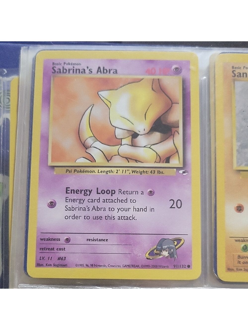 Pokemon Card Sabrina's Abra